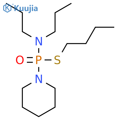 Phosphonamidothioic acid, P-1-piperidinyl-N,N-dipropyl-, S-butyl ester structure