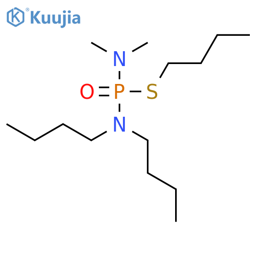 Phosphorodiamidothioic acid, N,N-dibutyl-N',N'-dimethyl-, S-butyl ester structure