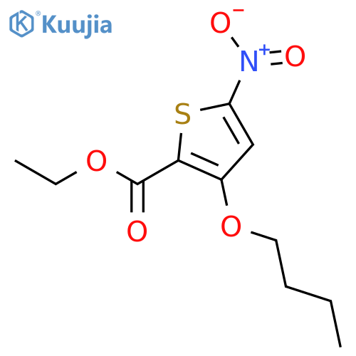 2-Thiophenecarboxylic acid, 3-butoxy-5-nitro-, ethyl ester structure