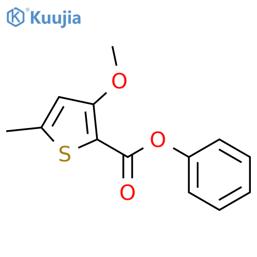 2-Thiophenecarboxylic acid, 3-methoxy-5-methyl-, phenyl ester structure