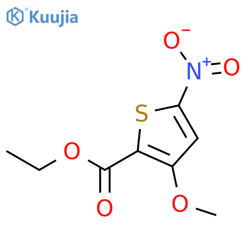 2-Thiophenecarboxylic acid, 3-methoxy-5-nitro-, ethyl ester structure