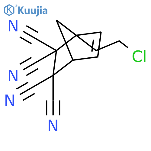 Bicyclo[2.2.1]hept-5-ene-2,2,3,3-tetracarbonitrile, 1-(2-chloroethyl)- structure