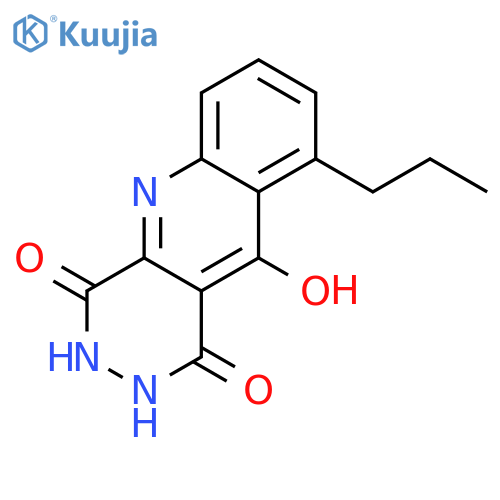 Pyridazino[4,5-b]quinoline-1,4-dione, 2,3-dihydro-10-hydroxy-9-propyl- structure