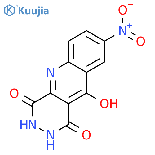 Pyridazino[4,5-b]quinoline-1,4-dione, 2,3-dihydro-10-hydroxy-8-nitro- structure
