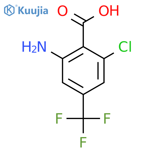2-Amino-6-chloro-4-(trifluoromethyl)benzoic acid structure