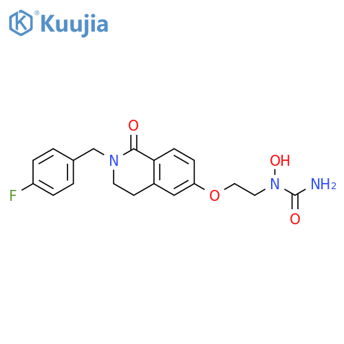 Urea,N-[2-[[2-[(4-fluorophenyl)methyl]-1,2,3,4-tetrahydro-1-oxo-6-isoquinolinyl]oxy]ethyl]-N-hydroxy- structure