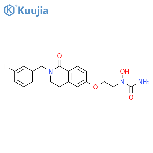 Urea,N-[2-[[2-[(3-fluorophenyl)methyl]-1,2,3,4-tetrahydro-1-oxo-6-isoquinolinyl]oxy]ethyl]-N-hydroxy- structure