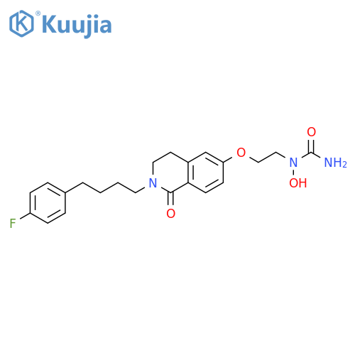 Urea,N-[2-[[2-[4-(4-fluorophenyl)butyl]-1,2,3,4-tetrahydro-1-oxo-6-isoquinolinyl]oxy]ethyl]-N-hydroxy- structure