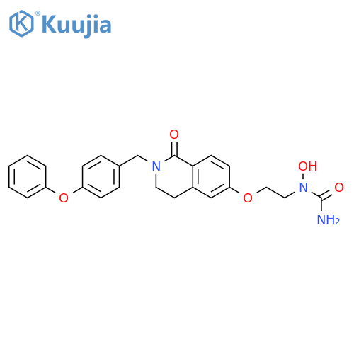 Urea,N-hydroxy-N-[2-[[1,2,3,4-tetrahydro-1-oxo-2-[(4-phenoxyphenyl)methyl]-6-isoquinolinyl]oxy]ethyl]- structure