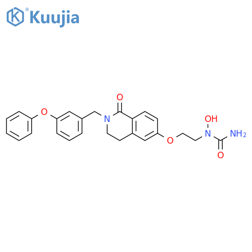 Urea,N-hydroxy-N-[2-[[1,2,3,4-tetrahydro-1-oxo-2-[(3-phenoxyphenyl)methyl]-6-isoquinolinyl]oxy]ethyl]- structure