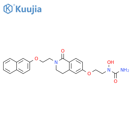 Urea,N-hydroxy-N-[2-[[1,2,3,4-tetrahydro-2-[2-(2-naphthalenyloxy)ethyl]-1-oxo-6-isoquinolinyl]oxy]ethyl]- structure