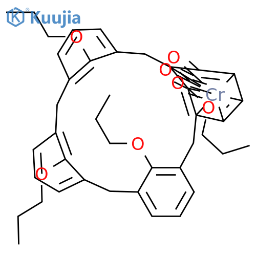 cone-25,26,27,28-tetrapropoxycalix{4}arene-tricarbonylchromium structure