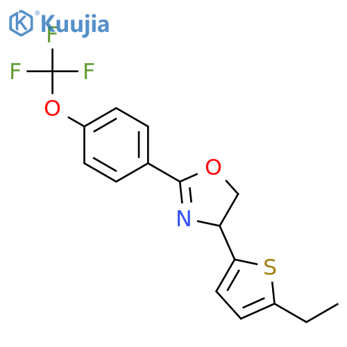 Oxazole, 4-(5-ethyl-2-thienyl)-4,5-dihydro-2-[4-(trifluoromethoxy)phenyl]- structure