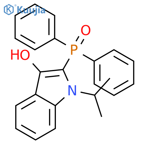 1H-Indol-3-ol, 2-(diphenylphosphinyl)-1-(1-methylethyl)- structure