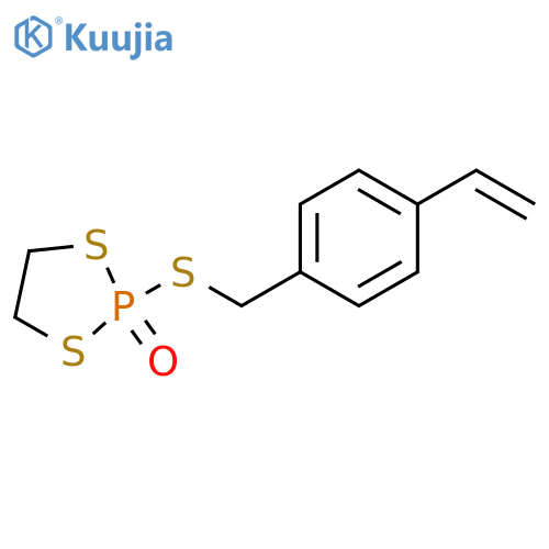 1,3,2-Dithiaphospholane, 2-[[(4-ethenylphenyl)methyl]thio]-, 2-oxide structure