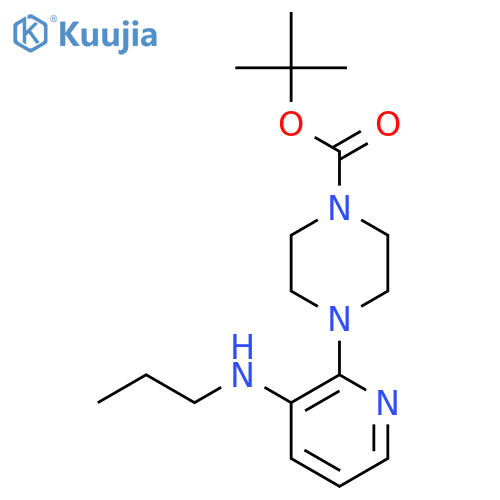 1-Piperazinecarboxylicacid, 4-[3-(propylamino)-2-pyridinyl]-, 1,1-dimethylethyl ester structure