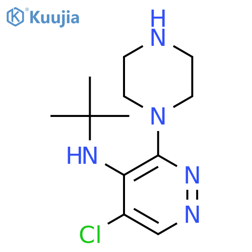 4-Pyridazinamine, 5-chloro-N-(1,1-dimethylethyl)-3-(1-piperazinyl)- structure