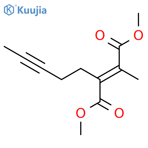 2-Butenedioic acid, 2-methyl-3-(3-pentynyl)-, dimethyl ester structure
