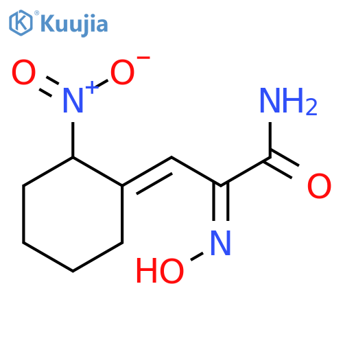 Propanamide, 2-(hydroxyimino)-3-(2-nitrocyclohexylidene)- structure