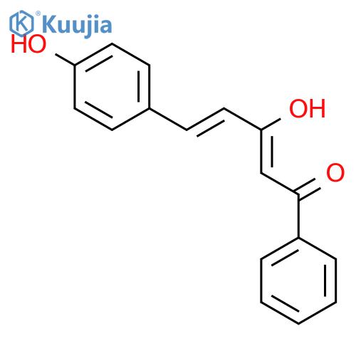 2,4-Pentadien-1-one, 3-hydroxy-5-(4-hydroxyphenyl)-1-phenyl-, (Z,E)- structure