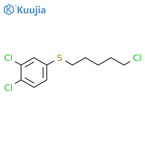 Benzene, 1,2-dichloro-4-[(5-chloropentyl)thio]- structure