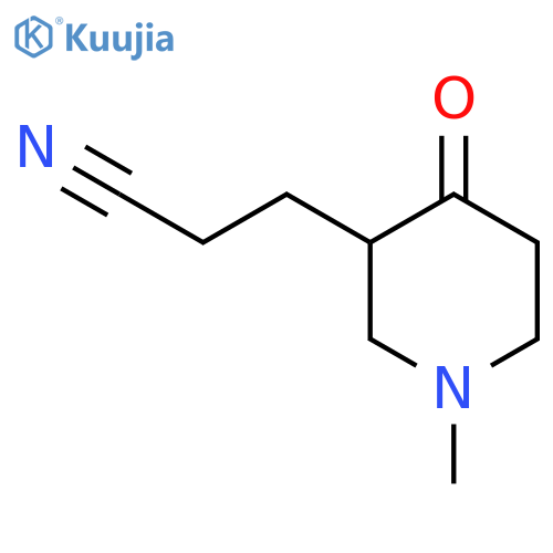 1-methyl-4-oxo-3-Piperidinepropanenitrile structure