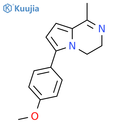 Pyrrolo[1,2-a]pyrazine, 3,4-dihydro-6-(4-methoxyphenyl)-1-methyl- structure