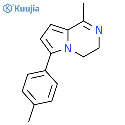 Pyrrolo[1,2-a]pyrazine, 3,4-dihydro-1-methyl-6-(4-methylphenyl)- structure
