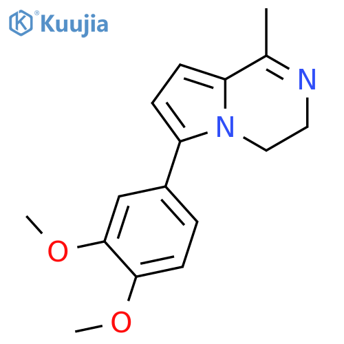 Pyrrolo[1,2-a]pyrazine, 6-(3,4-dimethoxyphenyl)-3,4-dihydro-1-methyl- structure