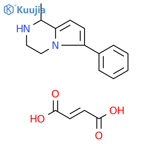 Pyrrolo[1,2-a]pyrazine, 1,2,3,4-tetrahydro-1-methyl-6-phenyl-, (2E)-2-butenedioate (1:1) structure