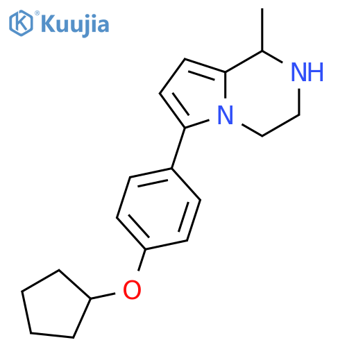 Pyrrolo[1,2-a]pyrazine,6-[4-(cyclopentyloxy)phenyl]-1,2,3,4-tetrahydro-1-methyl- structure