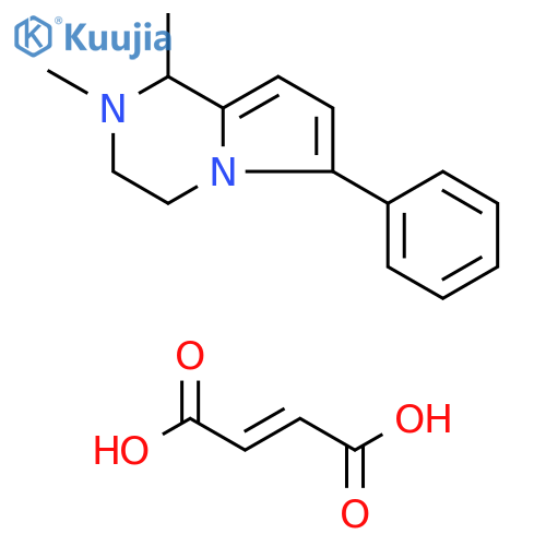 Pyrrolo[1,2-a]pyrazine, 1,2,3,4-tetrahydro-1,2-dimethyl-6-phenyl-,(E)-2-butenedioate (1:1) structure