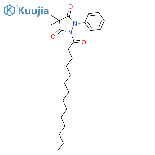 3,5-Pyrazolidinedione, 4,4-dimethyl-1-(1-oxotetradecyl)-2-phenyl- structure