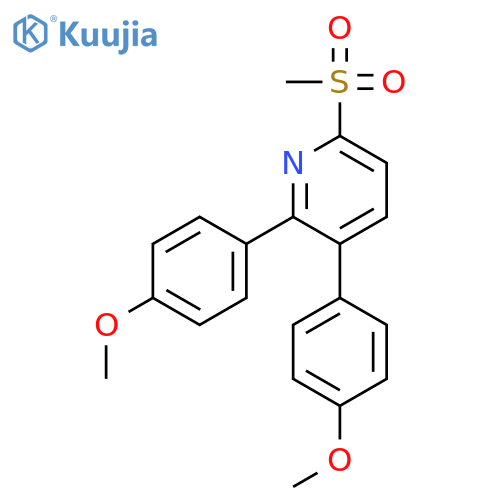 Pyridine, 2,3-bis(4-methoxyphenyl)-6-(methylsulfonyl)- structure