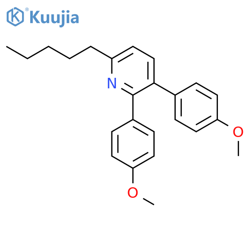 Pyridine, 2,3-bis(4-methoxyphenyl)-6-pentyl- structure