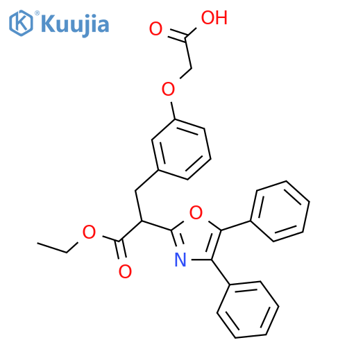2-Oxazoleacetic acid, a-[[3-(carboxymethoxy)phenyl]methyl]-4,5-diphenyl-,2-ethyl ester structure