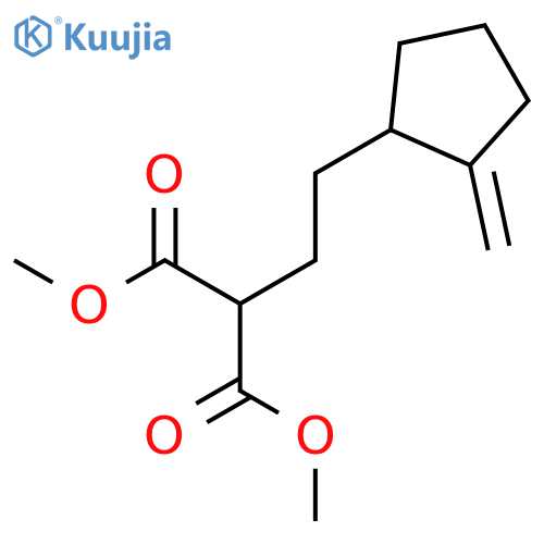 Propanedioic acid, [2-(2-methylenecyclopentyl)ethyl]-, dimethyl ester structure