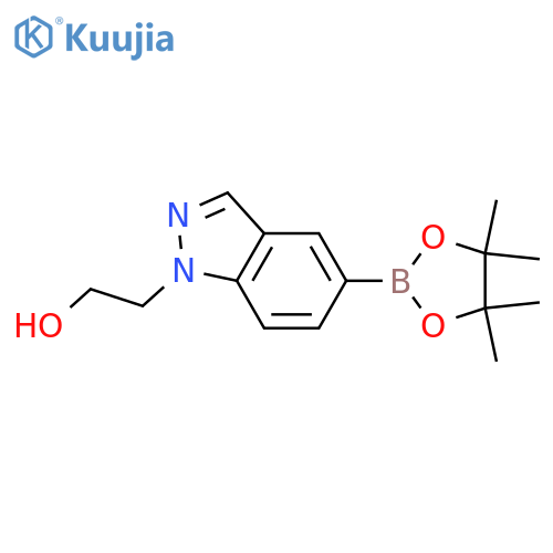 2-[5-(4,4,5,5-tetramethyl-1,3,2-dioxaborolan-2-yl)-1H-indazol-1-yl]ethan-1-ol structure