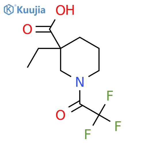 3-Ethyl-1-(trifluoroacetyl)piperidine-3-carboxylic acid structure
