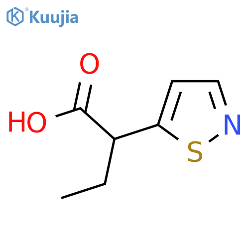 2-(1,2-Thiazol-5-yl)butanoic acid structure