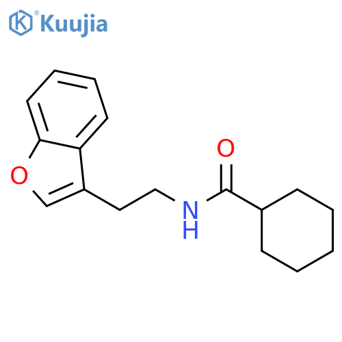 Cyclohexanecarboxamide, N-[2-(3-benzofuranyl)ethyl]- structure