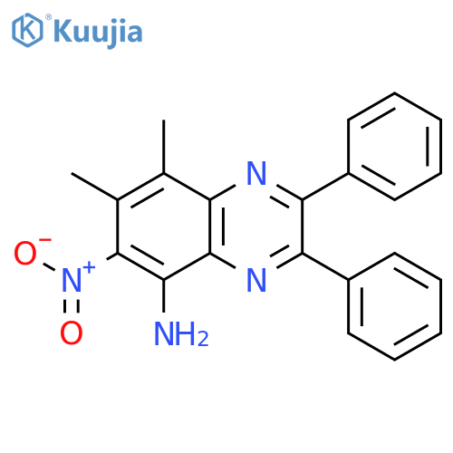 5-Quinoxalinamine, 7,8-dimethyl-6-nitro-2,3-diphenyl- structure