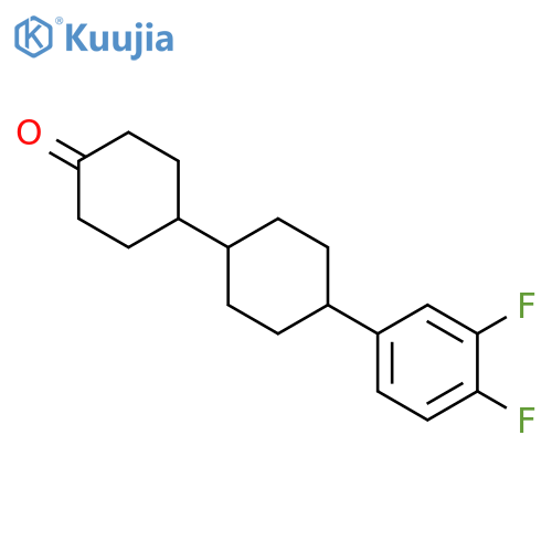 trans-4'-(3,4-Difluorophenyl)-1,1'-bi(cyclohexan)-4-one structure