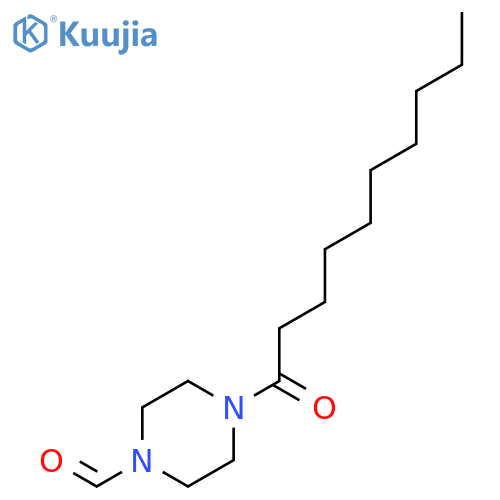 1-Piperazinecarboxaldehyde, 4-(1-oxodecyl)- structure