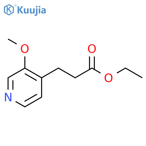 4-Pyridinepropanoic acid, 3-methoxy-, ethyl ester structure