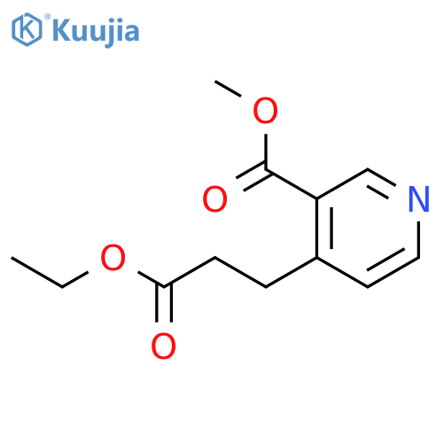 methyl 4-(3-ethoxy-3-oxopropyl)nicotinate structure