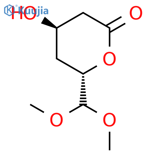 2H-Pyran-2-one, 6-(dimethoxymethyl)tetrahydro-4-hydroxy-, (4R-trans)- structure