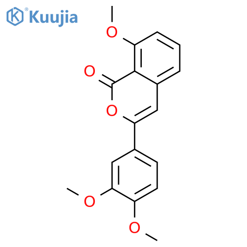 1H-2-Benzopyran-1-one,3-(3,4-dimethoxyphenyl)-8-methoxy- structure
