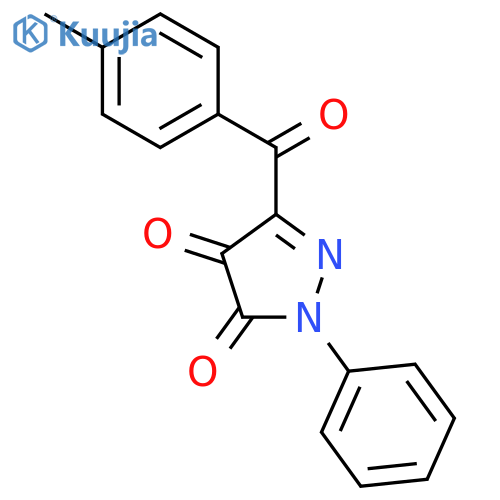 1H-Pyrazole-4,5-dione, 3-(4-methylbenzoyl)-1-phenyl- structure