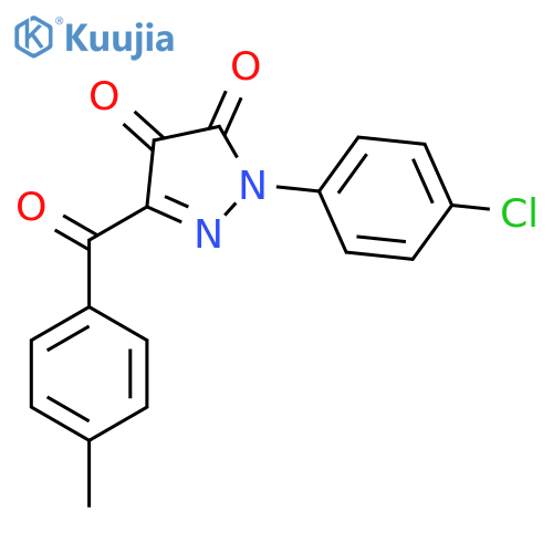 1H-Pyrazole-4,5-dione, 1-(4-chlorophenyl)-3-(4-methylbenzoyl)- structure